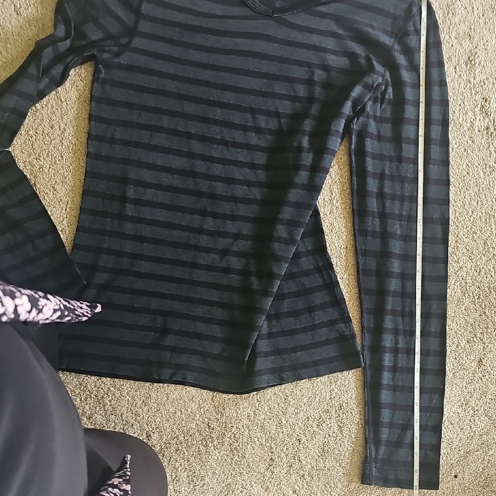 Ralph Lauren Black and Gray Striped Shirt - Picture 4 of 9